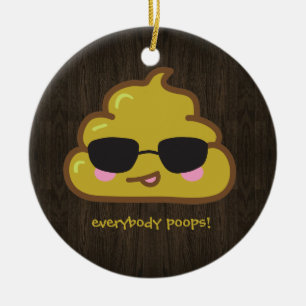 everybody poops ceramic tree decoration
