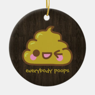everybody poops ceramic tree decoration