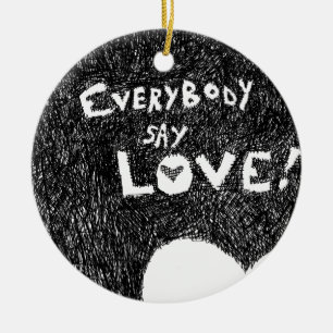 Everybody Say Love! Ceramic Tree Decoration