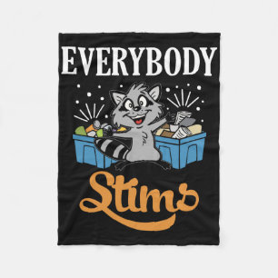 Everybody Stims Neurodiversity Autism Warrior Neur Fleece Blanket