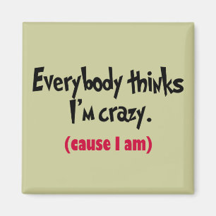 Everybody Thinks I'm Crazy Magnet