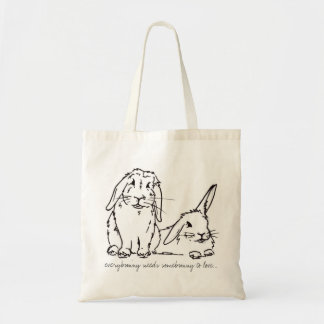 Everybunny needs somebunny to love organic tote