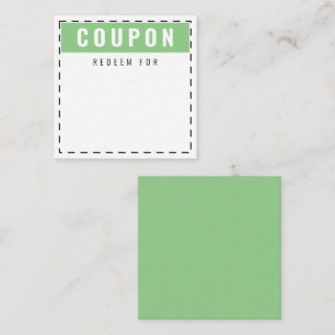 Everyday Coupons   Blank Sage Green Card