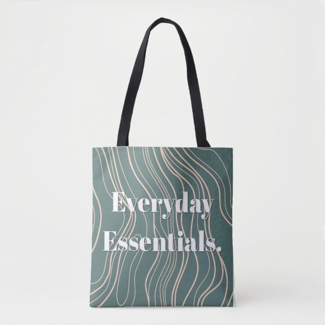 'Everyday Essentials' Modern Minimalist Tote Bag (Front)