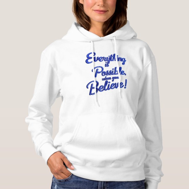 "Everyday Essentials: Soft White Hoodie for Women" (Front)