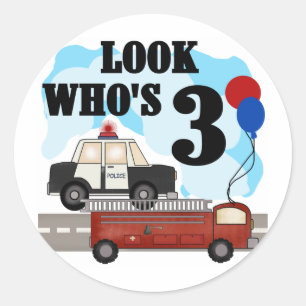 Everyday Heroes 3rd Birthday Tshirts and Gifts Classic Round Sticker