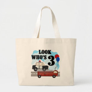 Everyday Heroes 3rd Birthday Tshirts and Gifts Large Tote Bag