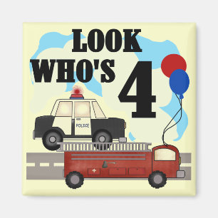 Everyday Heroes 4th Birthday Magnet