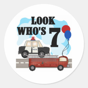 Everyday Heroes 7th Birthday Classic Round Sticker