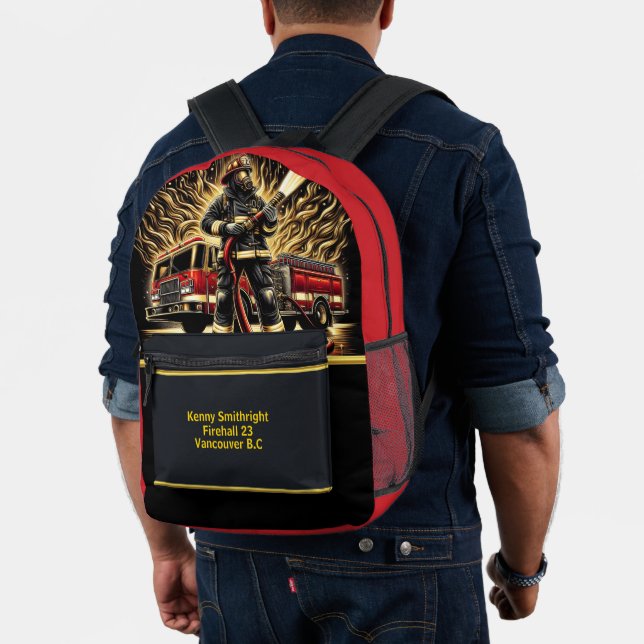 Everyday Heroes Firefighters Courage Printed Backpack (Insitu (Model))
