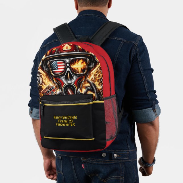 Everyday Heroes Firefighters Gaze Printed Backpack (Insitu (Model))