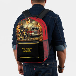 Everyday Heroes Firefighters Valor Printed Backpack