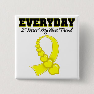 Everyday I Miss My Best Friend Military 15 Cm Square Badge