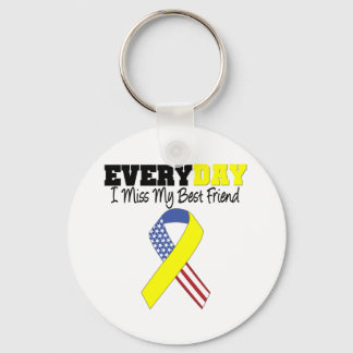 Everyday I Miss My Best Friend Military Key Ring