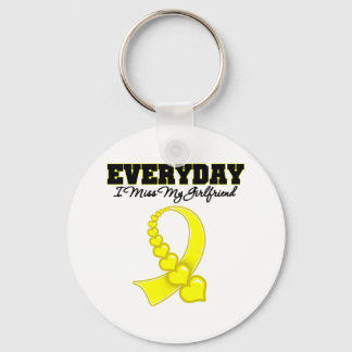 Everyday I Miss My Girlfriend Military Key Ring
