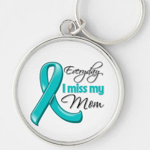 Everyday I Miss My Mom Ovarian Cancer Key Ring