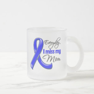 Everyday I Miss My Mum Colon Cancer Frosted Glass Coffee Mug
