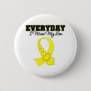 Everyday I Miss My Son Military 6 Cm Round Badge
