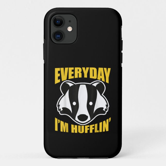 Everyday I'm Huffling Huffle Cute Funny Honey Badg Case-Mate iPhone Case (Back)