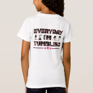 Everyday I'm Tumbling Black Girls Fun Kids  T-Shirt