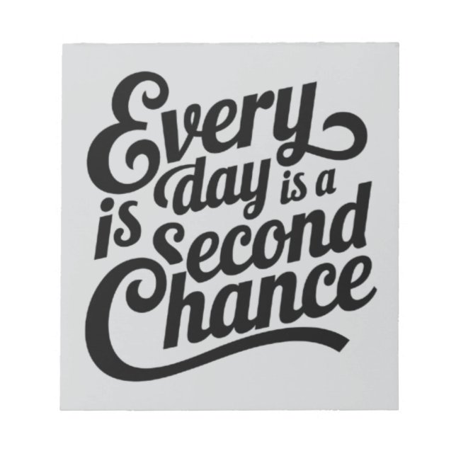 Everyday is a Chance - Mathematical Art Notepad (Front)