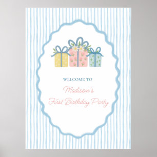 Everyday is a Gift First Birthday, Grandmillennial Poster