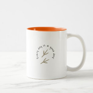 Everyday Is a Good Day Yellow Cockatiel Two-Tone Coffee Mug