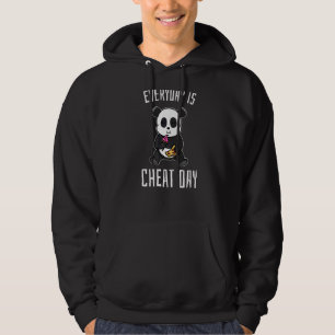 Everyday Is Cheat Day Panda Eating Diet Gym Workou Hoodie