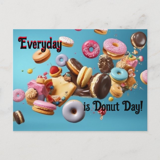 Everyday is Doughnut Day! Postcard (Front)