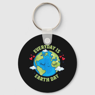 Everyday Is Earth Day Celebrate Earth Day Environm Key Ring
