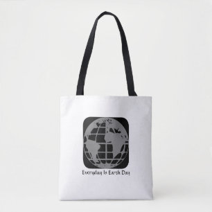 "Everyday Is Earth Day" Planet Earth Tote Bag. Bag