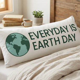 Everyday Is Earth Day - Vintage Green Earth Lover Body Cushion