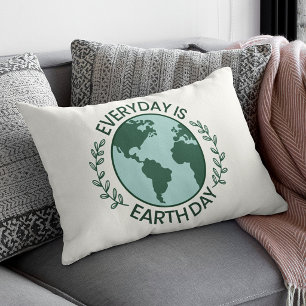 Everyday Is Earth Day - Vintage Green Earth Lover Decorative Cushion