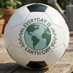 Everyday Is Earth Day - Vintage Green Earth Lover Football