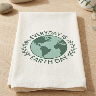 Everyday Is Earth Day - Vintage Green Earth Lover Napkin