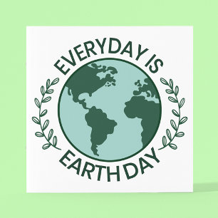 Everyday Is Earth Day - Vintage Green Earth Lover Poster