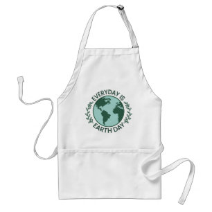 Everyday Is Earth Day - Vintage Green Earth Lover Standard Apron