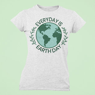 Everyday Is Earth Day - Vintage Green Earth Lover T-Shirt