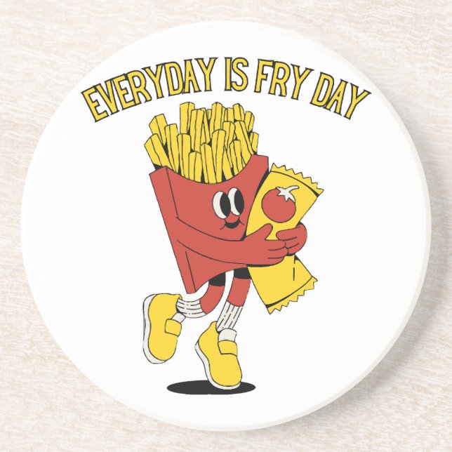 Everyday Is Fry Day Coaster (Front)