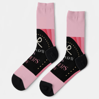 Everyday is Mothers Day Elegance Pink Bow Socks