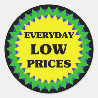 EVERYDAY LOW PRICES Retail Sale Sticker