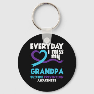 Everyday Miss Grandpa Prevention Awareness Key Ring
