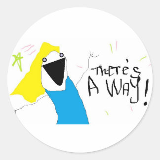 Everyday Reminders, Encouragement, Win, You Can Do Classic Round Sticker