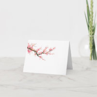 everyday watercolor cherry blossoms note cards