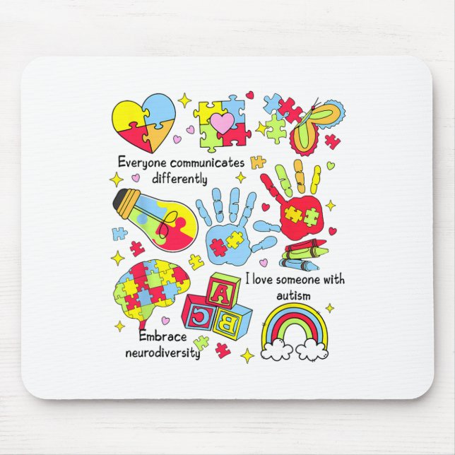 Everyone Communicates Differently1  Mouse Mat (Front)