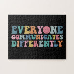 Everyone Communicates Differently Autism Awareness Jigsaw Puzzle<br><div class="desc">Everyone Communicates Differently Autism Awareness</div>