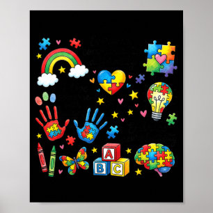 Everyone Communicates Differently Autism Awareness Poster