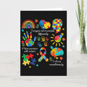 Everyone Communicates Differently Autism Neurodive Card