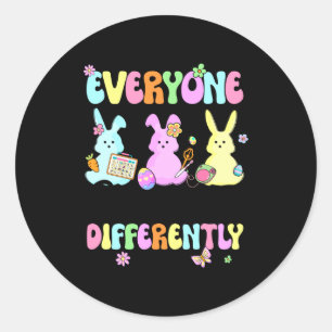 Everyone Communicates Differently Easter Speech Th Classic Round Sticker