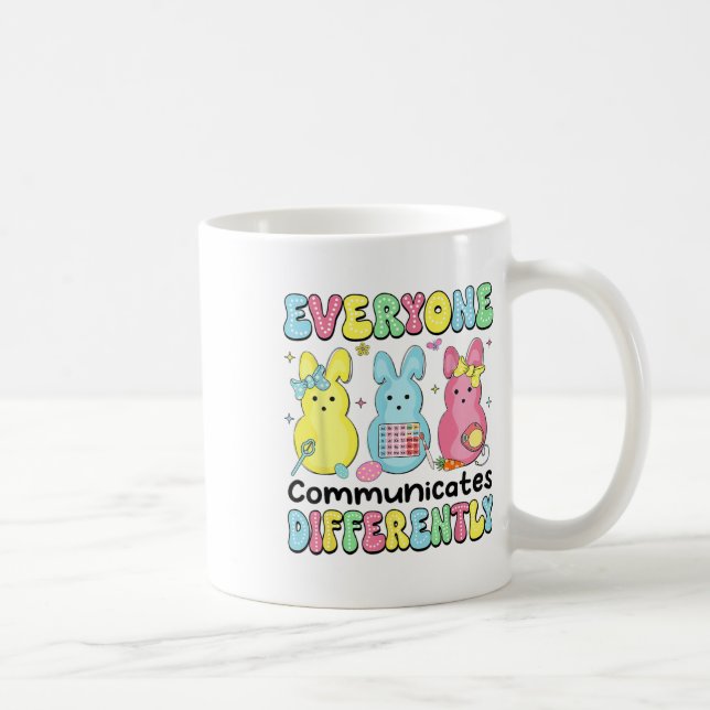 Everyone Communicates Differently Easter Speech Th Coffee Mug (Right)